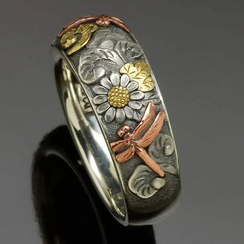 Anello Vintage Natura color argento