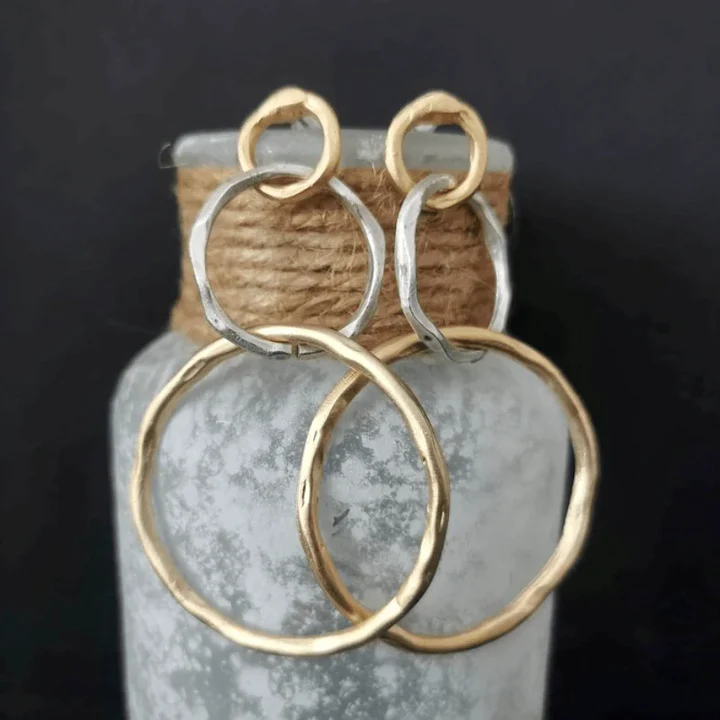 Orecchini Vintage color oro e color argento