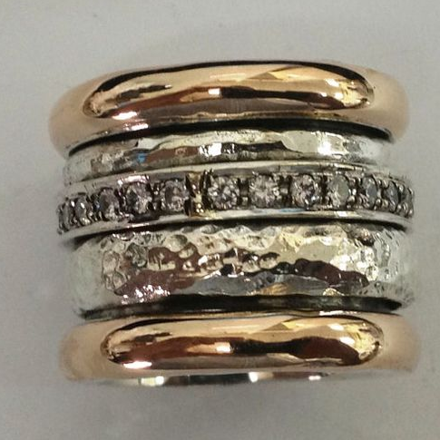 Anello Vintage Spesso color oro e color argento