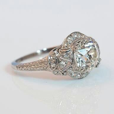 Anello Vintage color argento Cristallino