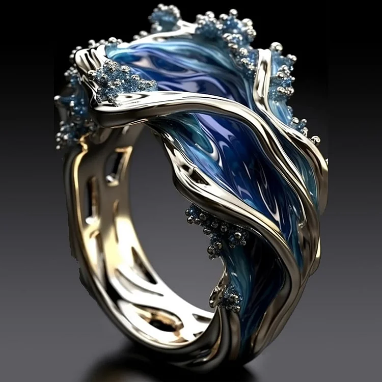 Anello Vintage Onda Dorata