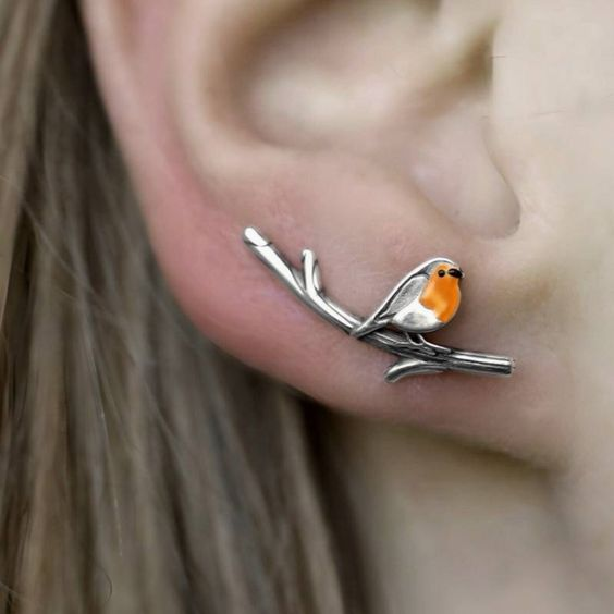 Orecchini Vintage Birdie color argento