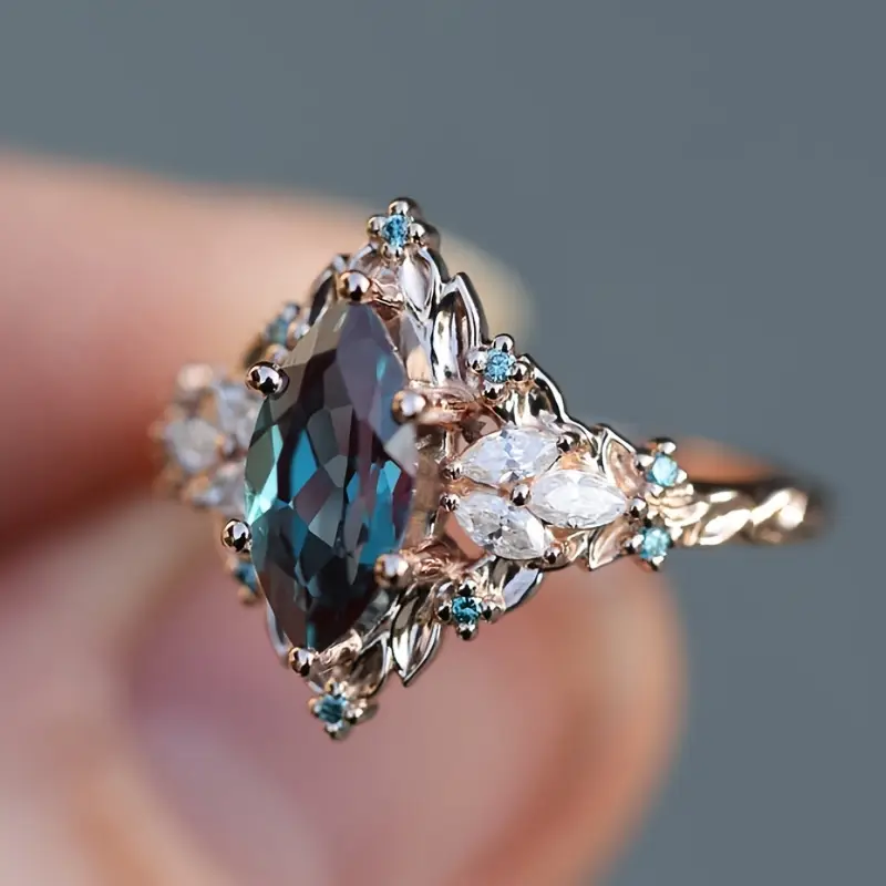 Anello Esotico Cristallino Blu
