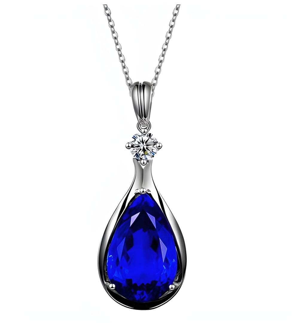 Collana con Pendente Infinity in Pietra Blu