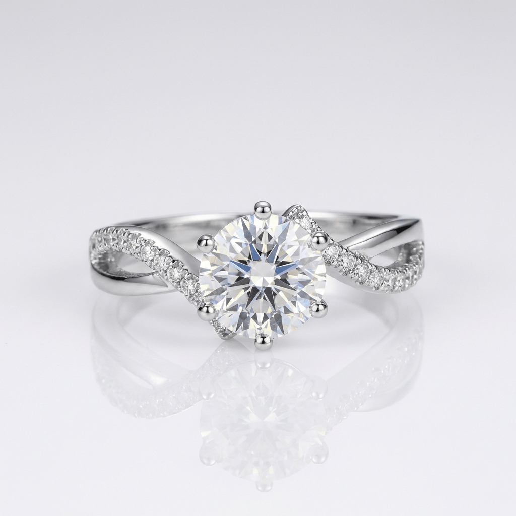 ANELLO INFINITO color argento CON ZIRCONIA ROTONDA
