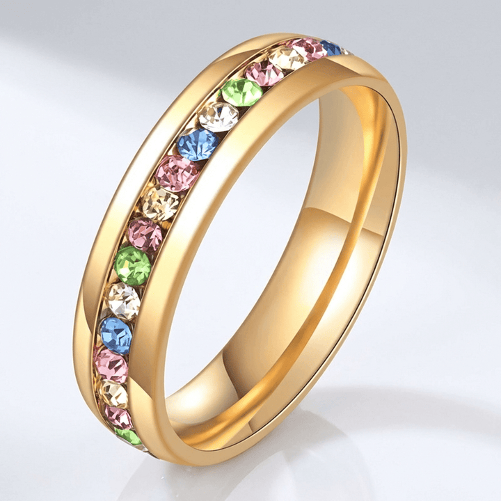 ANELLO ETERNITY IN CRISTALLO COLORATO