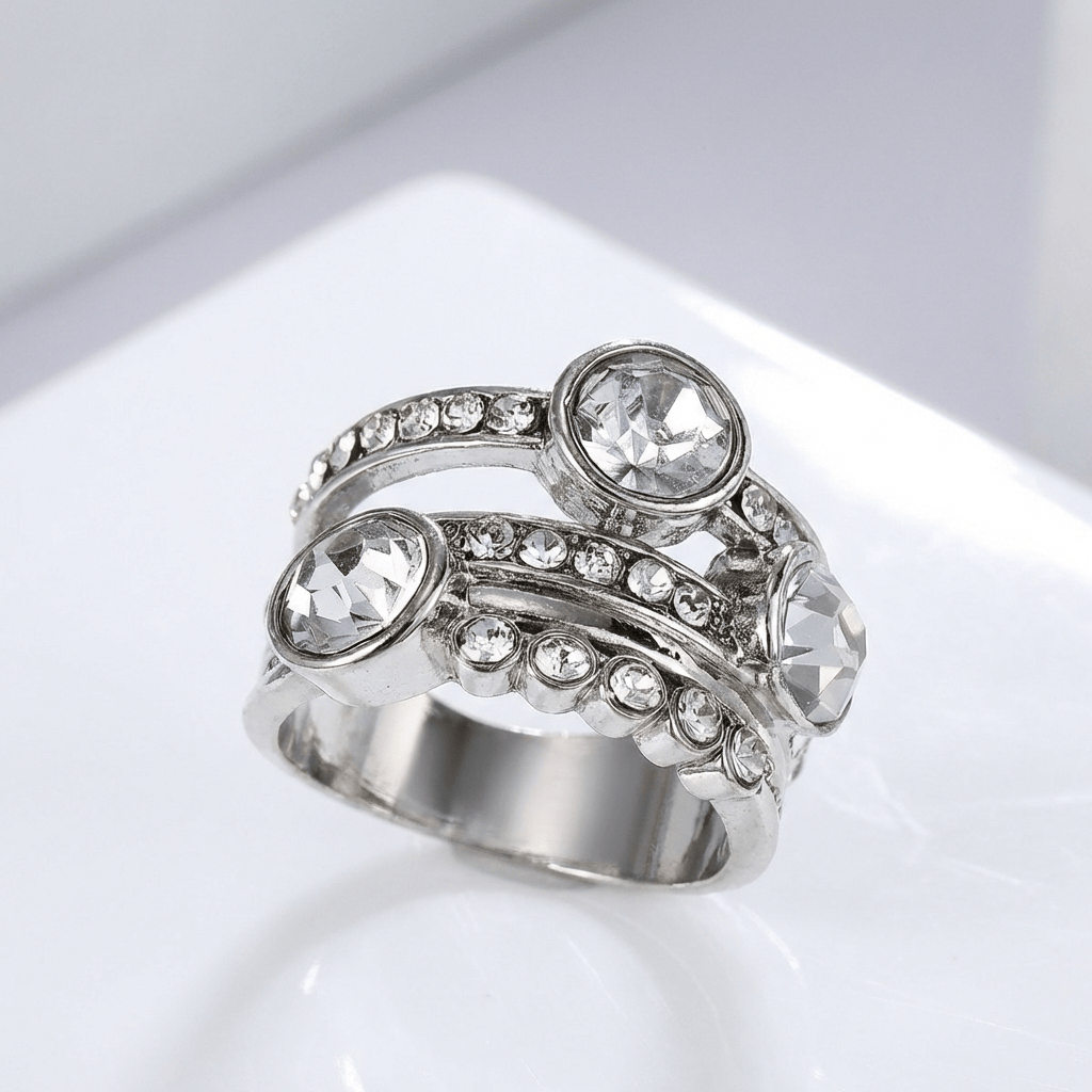 ANELLO ARGENTO DOPPIO SPARKLE