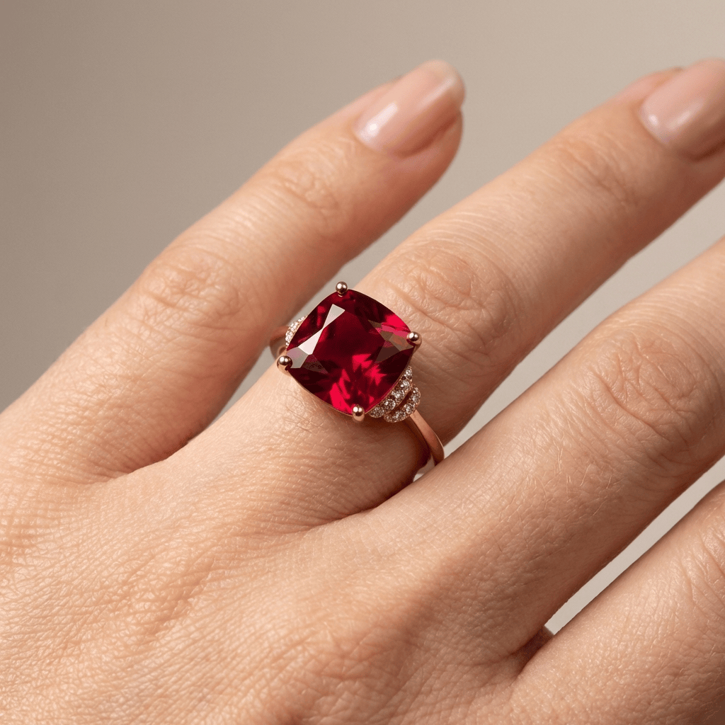 ANELLO IN GEMMA ORO ROSA