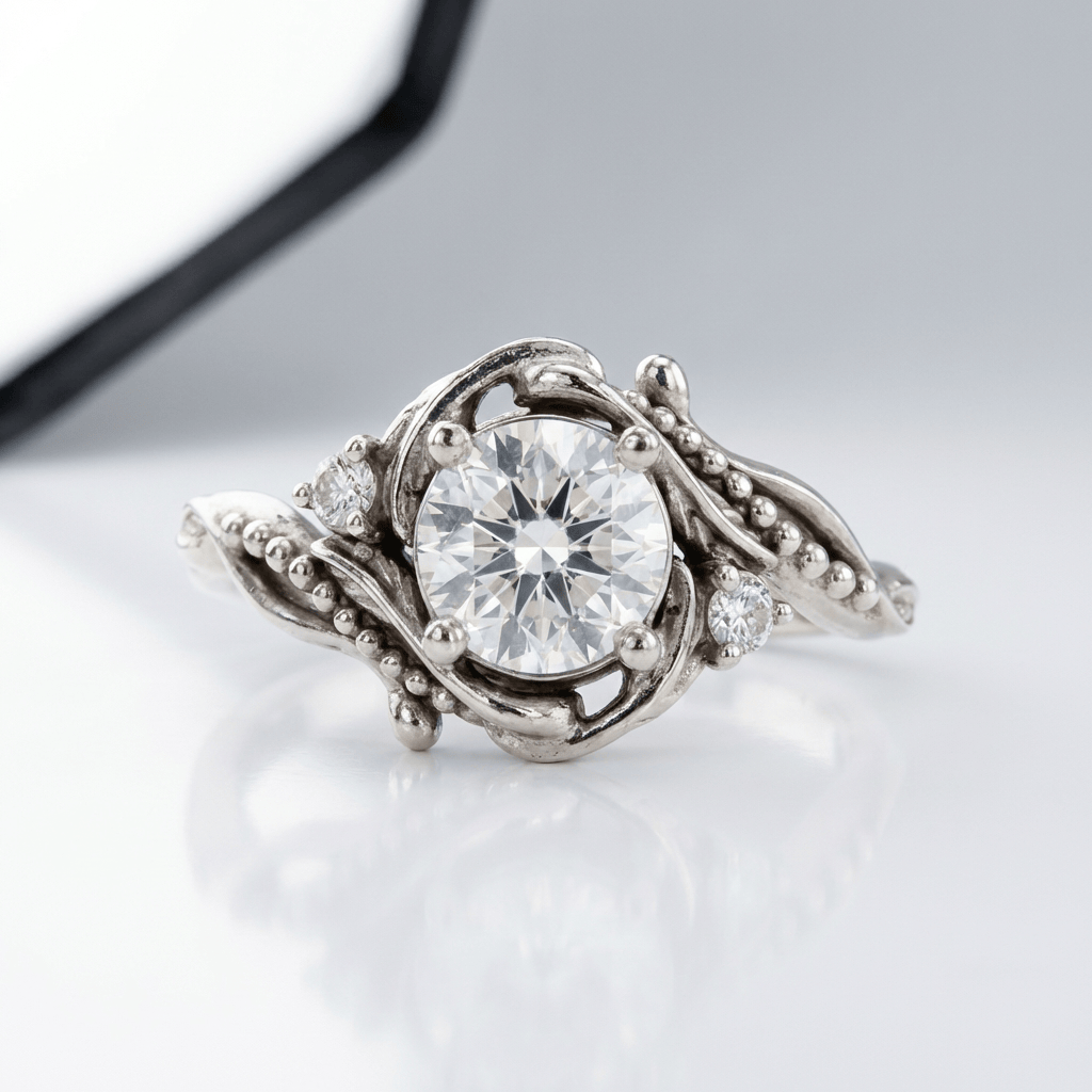 ANELLO VINTAGE ORNATO IN Zirconia ARGENTO