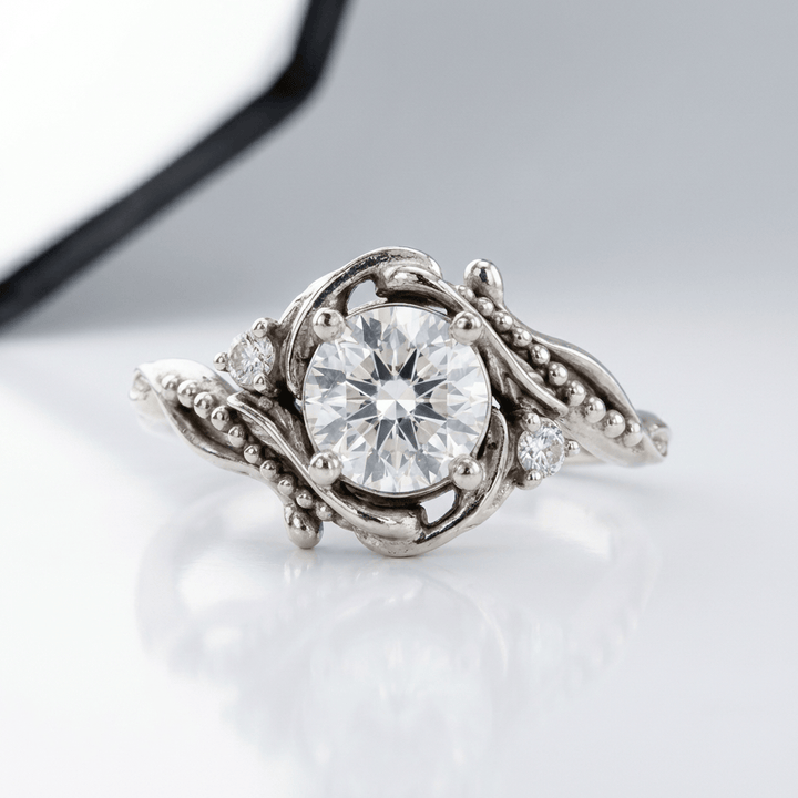 ANELLO VINTAGE ORNATO IN Zirconia ARGENTO