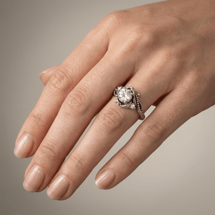 ANELLO VINTAGE ORNATO IN Zirconia ARGENTO