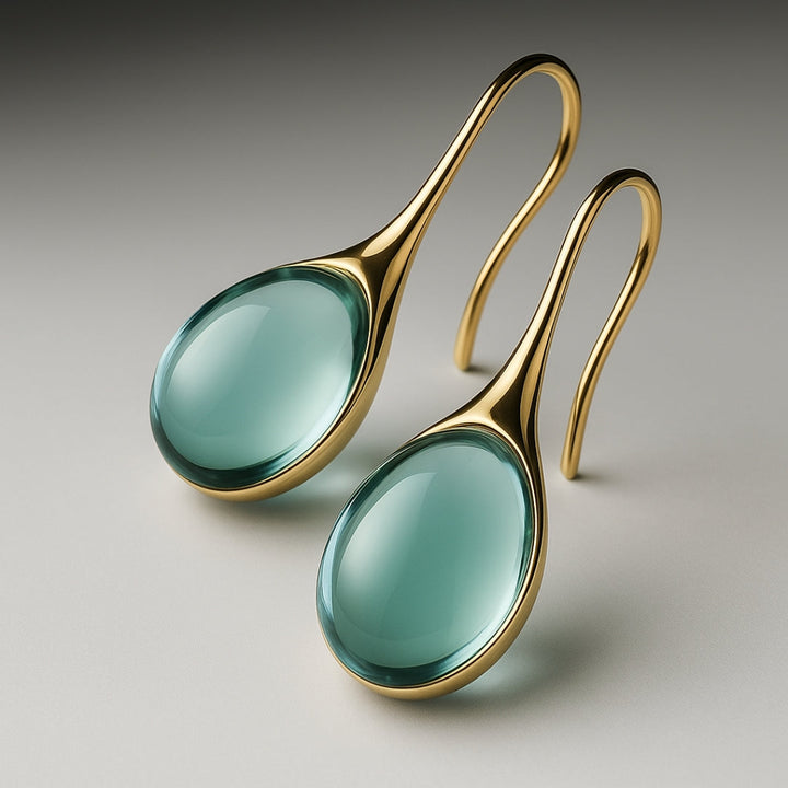 Orecchini a Goccia color oro e color argento