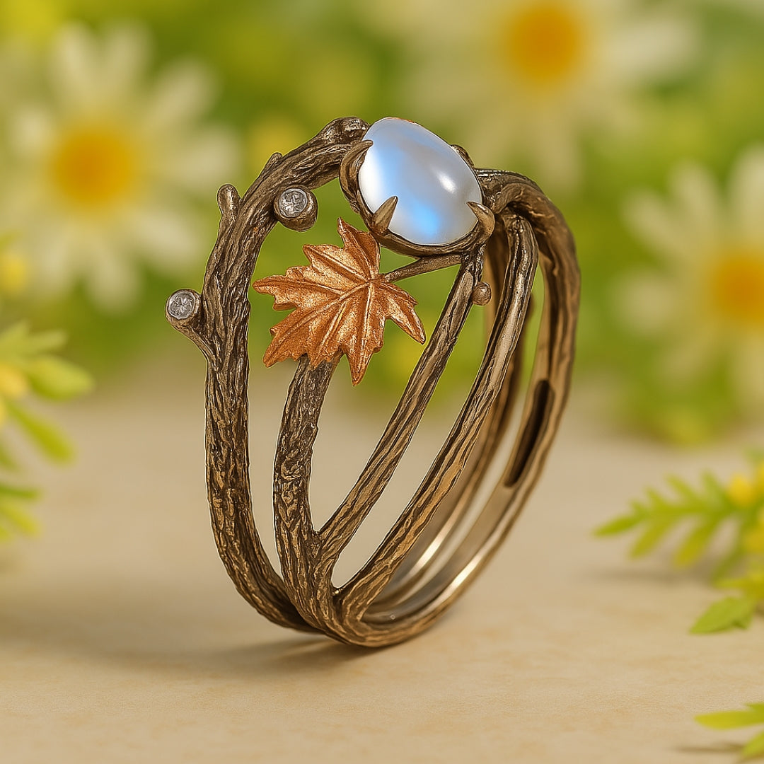 Anello in Pietra Luna Naturale