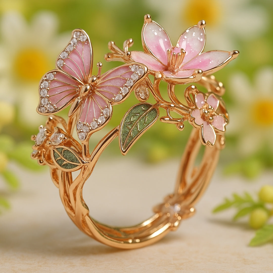 Anello in Zirconia Farfalla Nature Bright