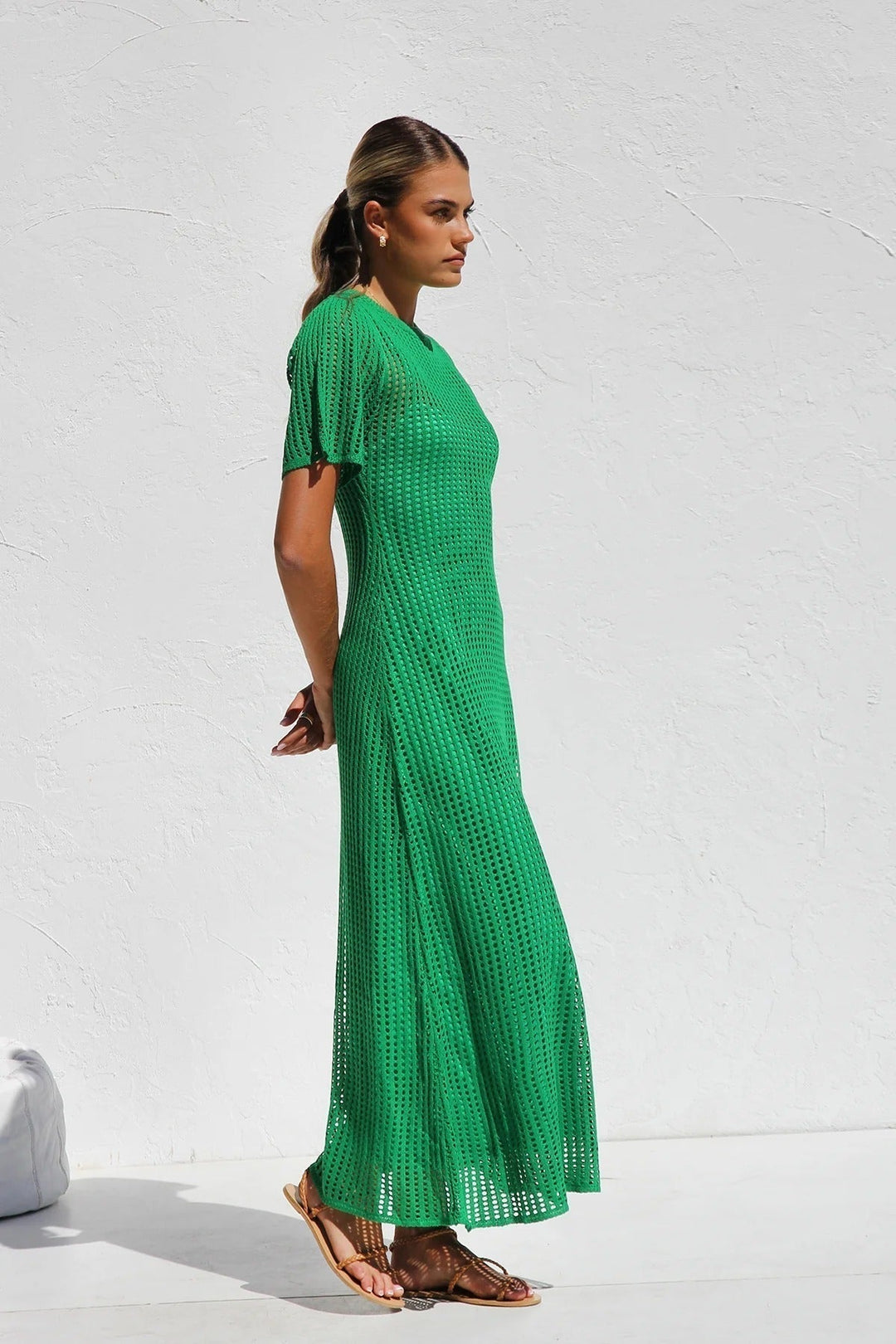 ESSENZIALE - Abito Maxi all'Uncinetto Airlie - Naturale