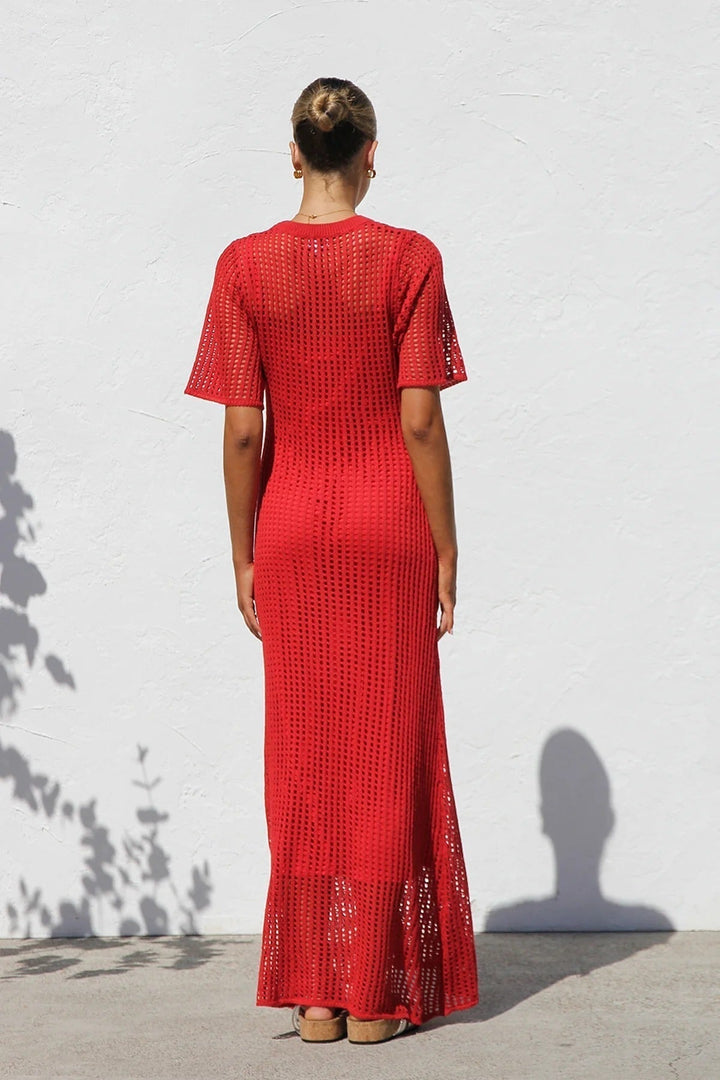 ESSENZIALE - Abito Maxi all'Uncinetto Airlie - Naturale