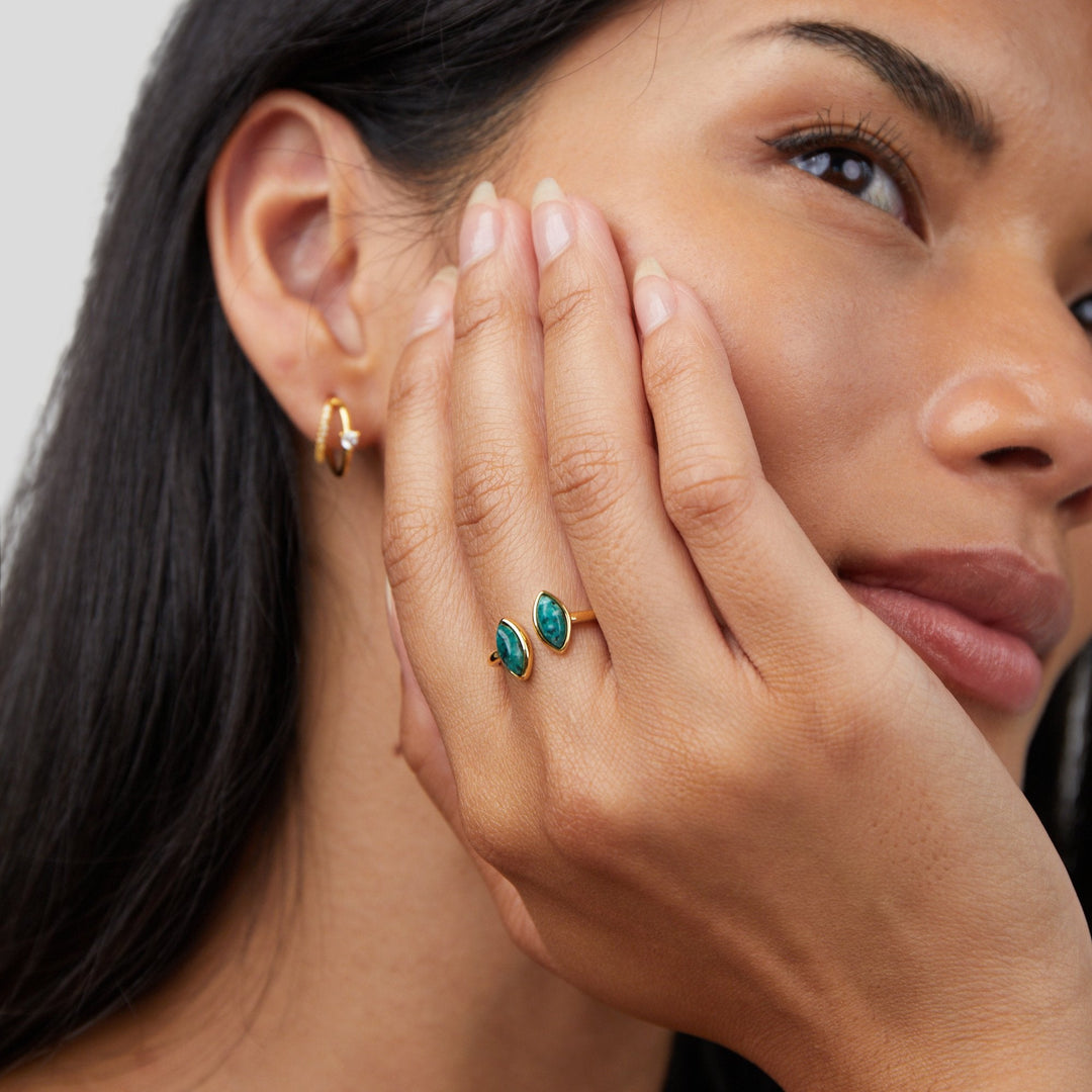 Luxe - Anello Verde Avvolgente