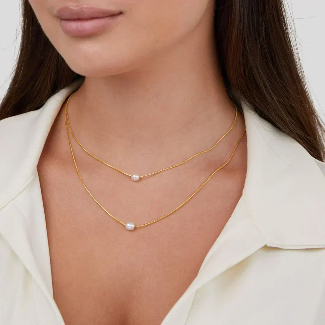 Collana di Perle Stratificate e Sofisticate