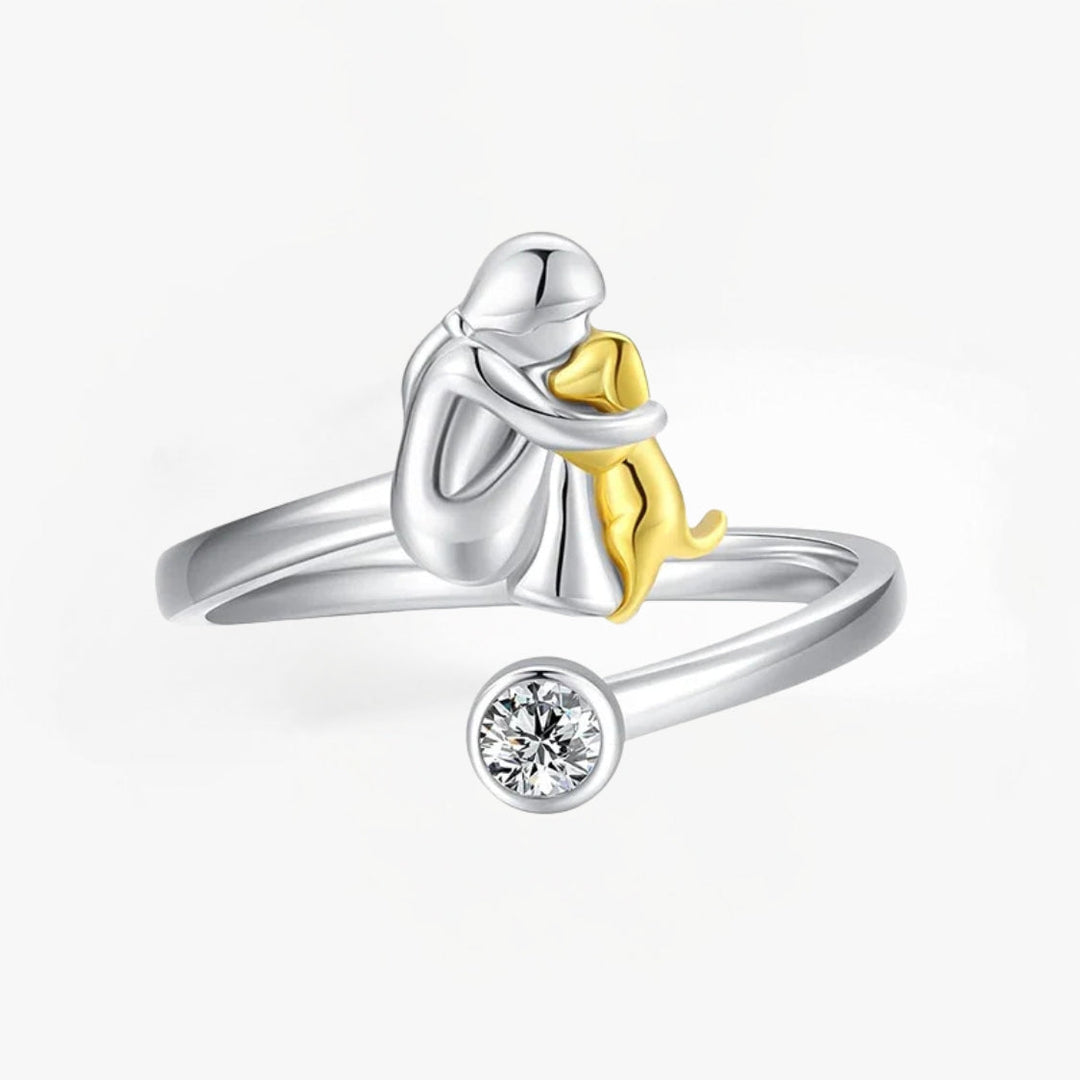 Anello Elegante per Abbraccio con Cane