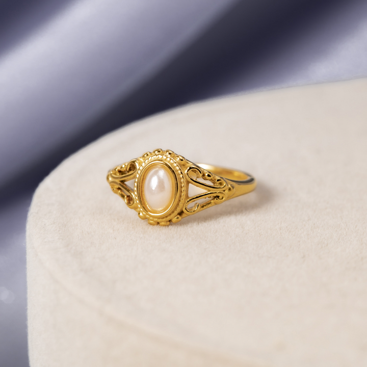 Royal - Anello Vintage con Perla